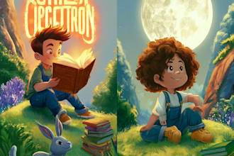 create children book illustration for kids story book