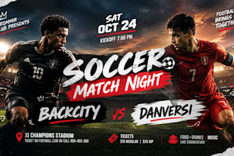 design professional football posters and sports graphics