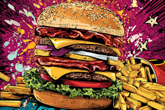 food pop art of your food pop art