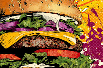 food pop art of your food pop art