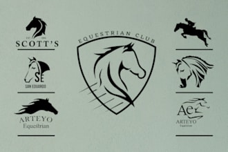 design create horse logo animations intros