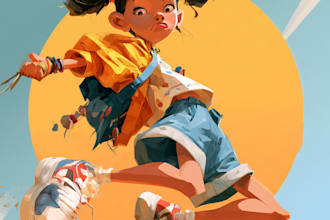 draw simple and cool illustration and graphics