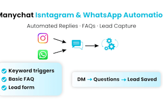 build a manychat chatbot and automation