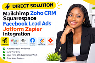 mailchimp zoho CRM squarespace facebook lead ads jotform zapier integration