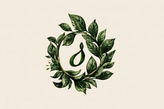 design botanical hand drawn logo