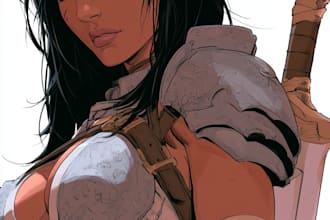 draw a vintage indie graphic novel cover illustration