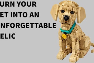 do 3d custom lego pets, animal moc with step by step building instruction