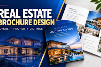 design real estate brochure property flyers listing sheet and marketing material