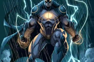 create original comic characters villains, and cartoon
