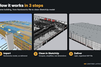 convert your navisworks model into a clean, lightweight sketchup model