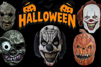 do 3d cosplay mask 3d halloween mask spooky mask skary mask halloween costume