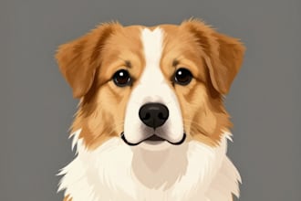 draw pet portrait, digital art, dog portrait, pet memorials