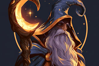 design beasts, monsters, fantasy logo or illustrations