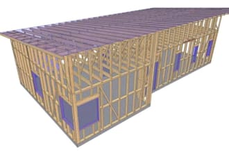 create timber framing, wood structure, and roof truss plans