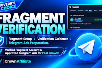 do fragment account setup and verification in 30 minutes, verified fragment ads
