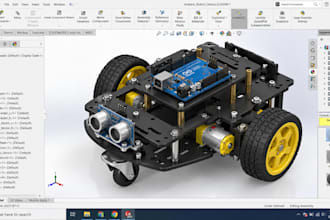design 3d printable robot parts, robot arm cad and robotic gripper assembly