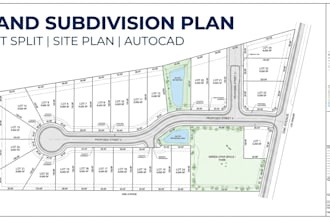 design land subdivision, lot split, site plan, and autocad drawings