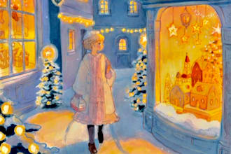 draw custom christmas illustration and holiday comic art