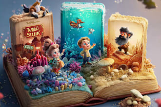 do cartoon book cover, book cover design
