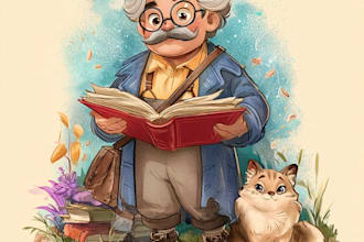 illustrate children story book illustration, children story