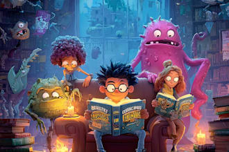 design a professional cartoon book cover