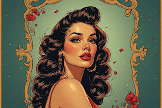 illustrate original retro cartoon characters