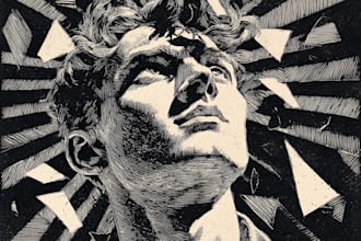 create custom linocut illustrations for books and magazines
