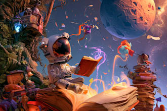 design a children book cover kids book cover illustration