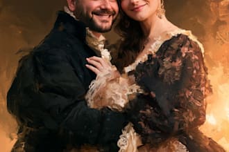paint a custom couple portrait