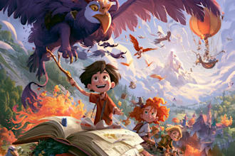 make children book cover illustration and kids book cover