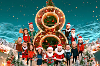 design christmas card, logo, new year card, flyers, poster