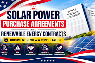 review solar power purchase agreements and renewable energy contracts