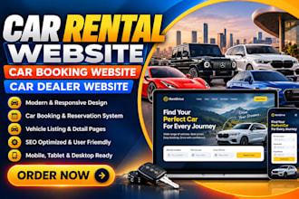 design car rental website, car dealership wordpress website, car booking website