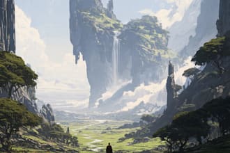 create fantasy environment concept art