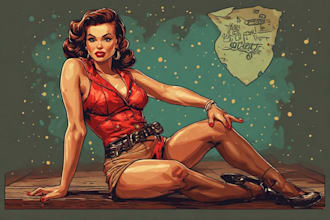 create original pin up girl artwork