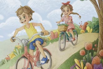create children book illustrations using ai, picture book