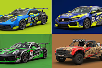 design custom race car livery, racing and motorsport wrap
