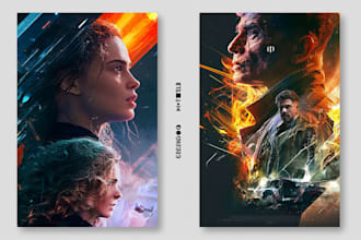 make a illustrated design band or movie poster