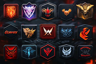 design realistic game logo for any type of game