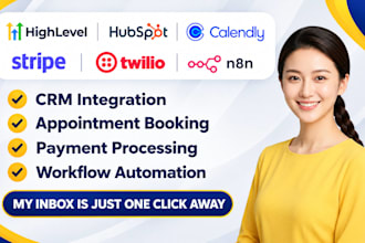 setup gohighlevel hubspot with calendly stripe twilio n8n workflow automation