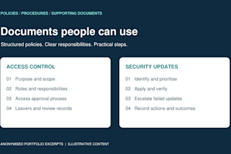 write tailored cyber essentials policies and procedures
