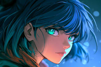 draw a cute chibi anime character or personalized avatar