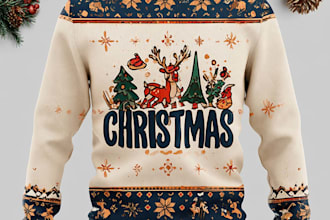 create t shirt and ugly christmas sweater design