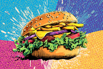 food pop art of your food pop art