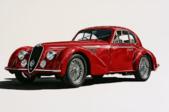 draw car or any vehicle to vector art style