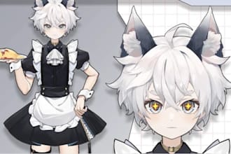 do vtuber model, streaming avatar, vtuber rigging with animation