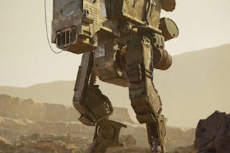 draw mecha and robots concept design