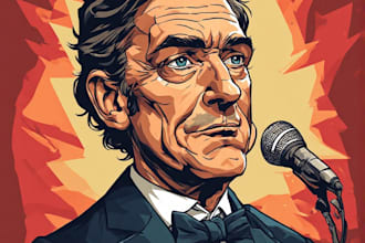 design custom political illustrations with humor and impact