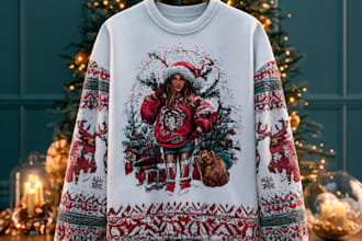 draw you in an ugly christmas sweater christmas card