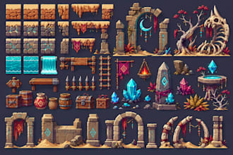 create pixel art tilesets and game assets for your 2d game